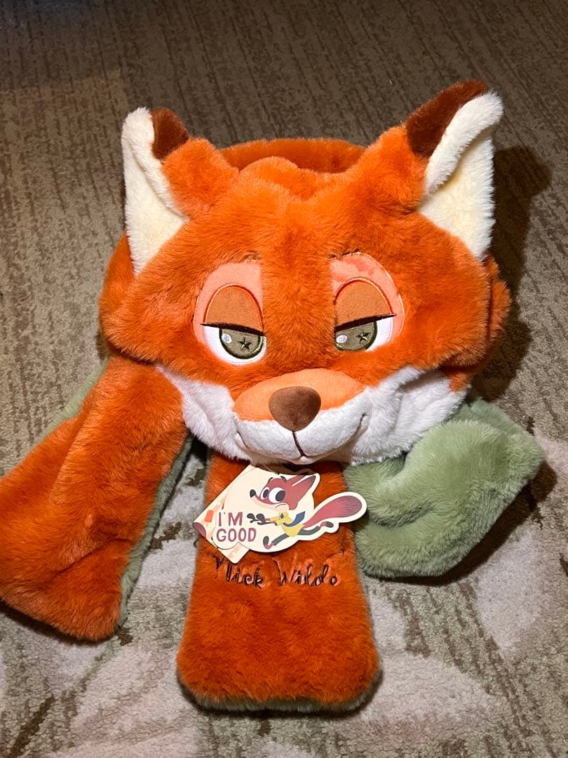 ディズニー ズートピア ジュディ&ニック miniso 帽子マフラー 中国限定