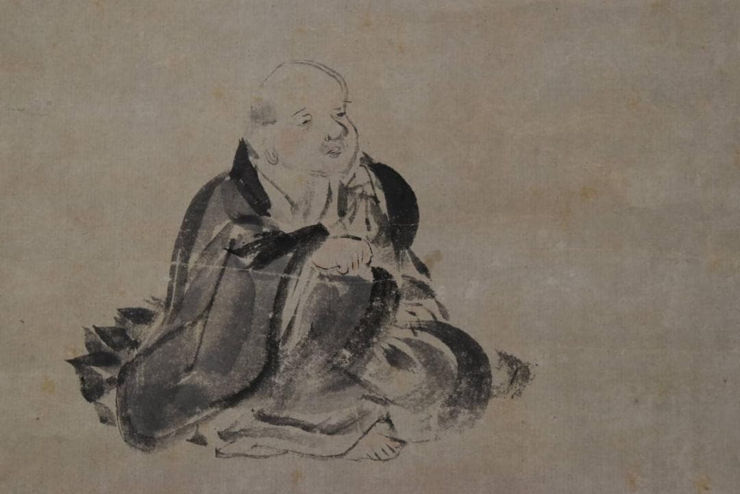 【真作】住吉弘貫/和尚図/横物/掛軸/名家伝来/AA-71