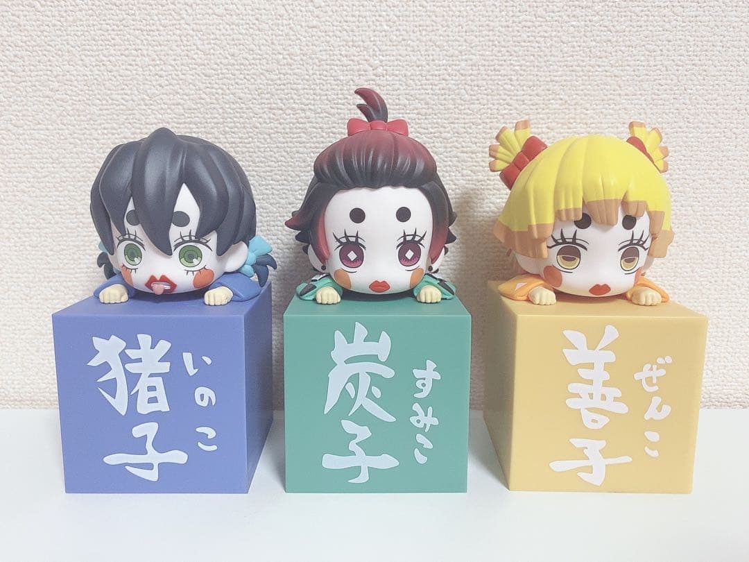 鬼滅の刃 ひっかけフィギュア 炭子・善子・猪子