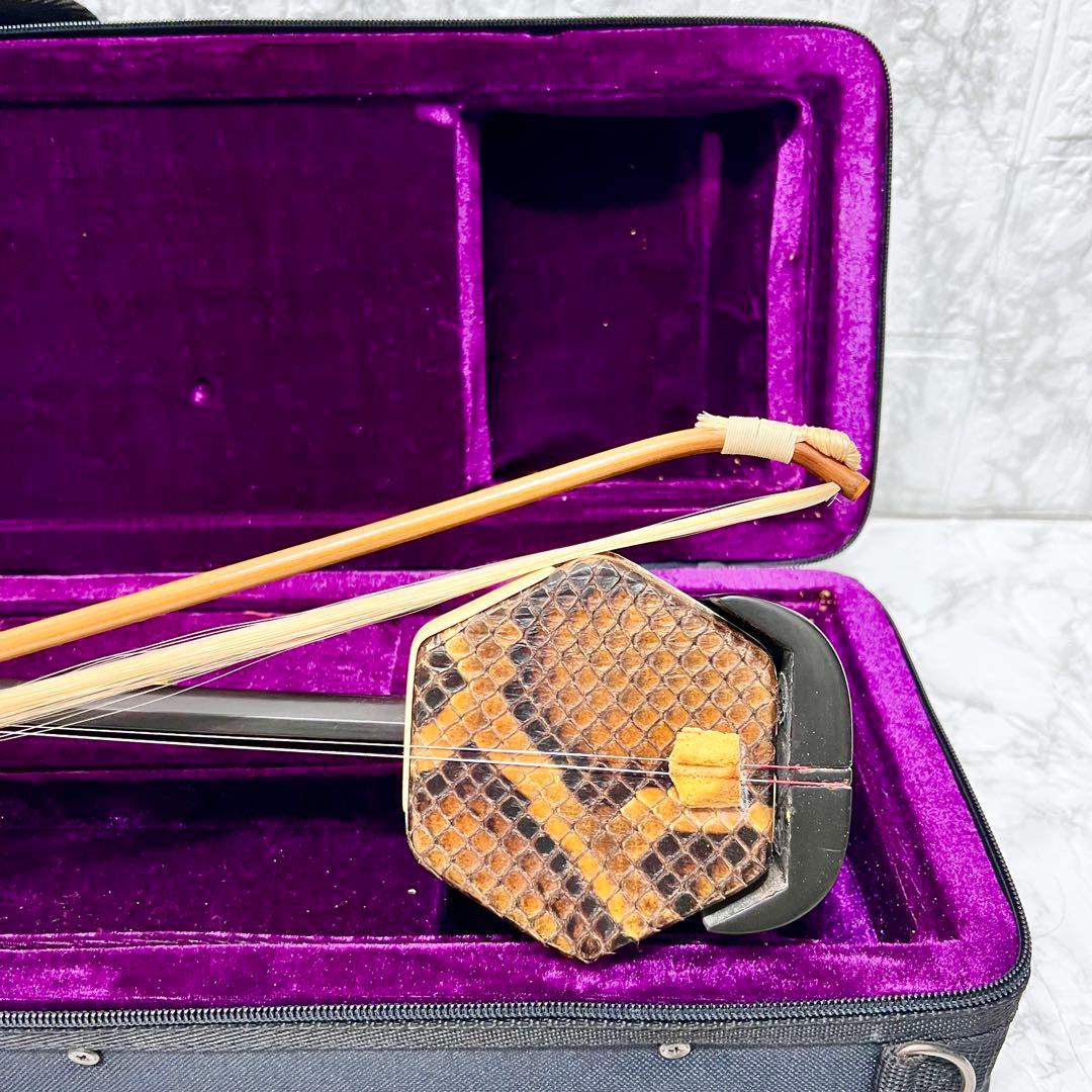 【良品】二胡 彩雲 ER-400 ケース付 入門用 中国楽器 弓・付属品一式