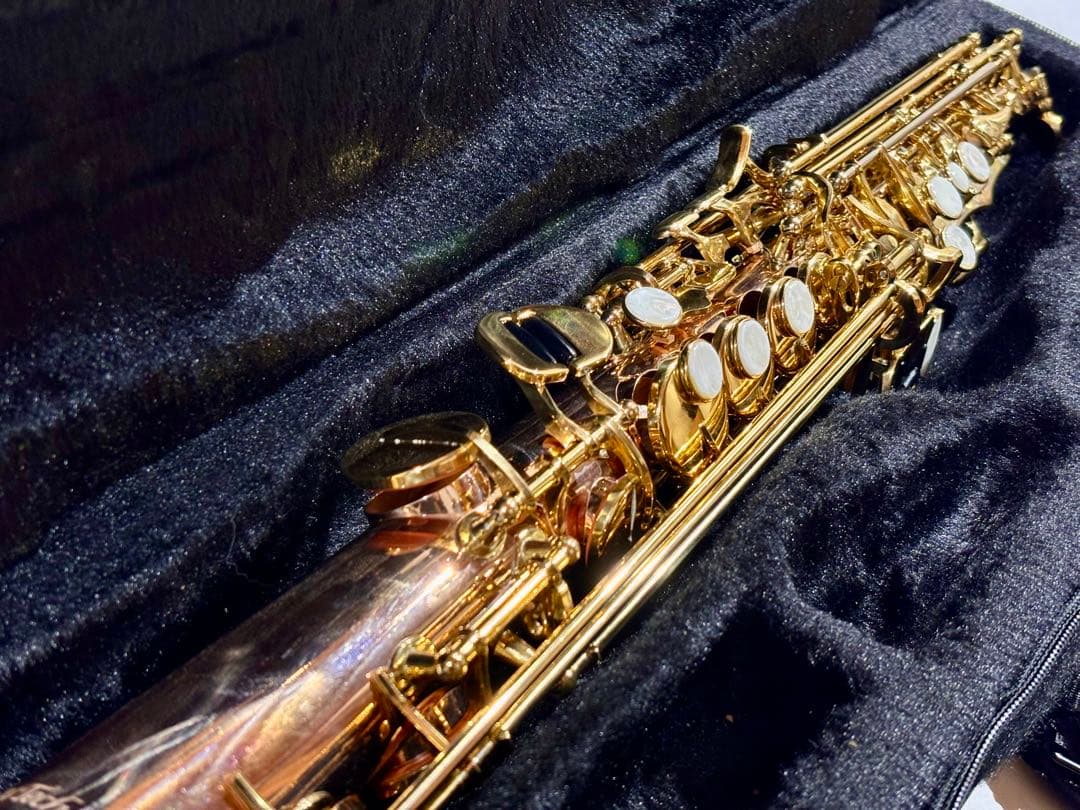 PLAYTECH ソプラノサックス PTSS-300 ローズブラスモデル