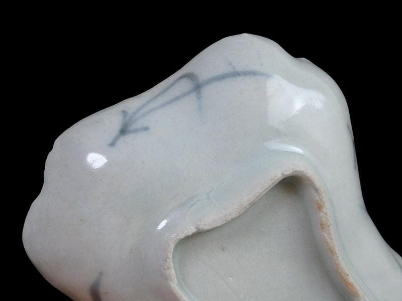 古伊万里　型刷印判　桜に菊花紋　変形皿　D288AS-CWf