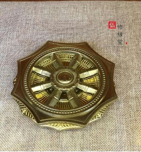 真言宗法具 法器 2点セット 回転法輪 法輪·輪宝 真鍮製