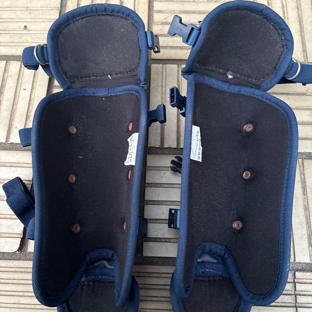 キャッチャー防具ZETT JSBB キャッチャーレガース ネイビー　一式セット