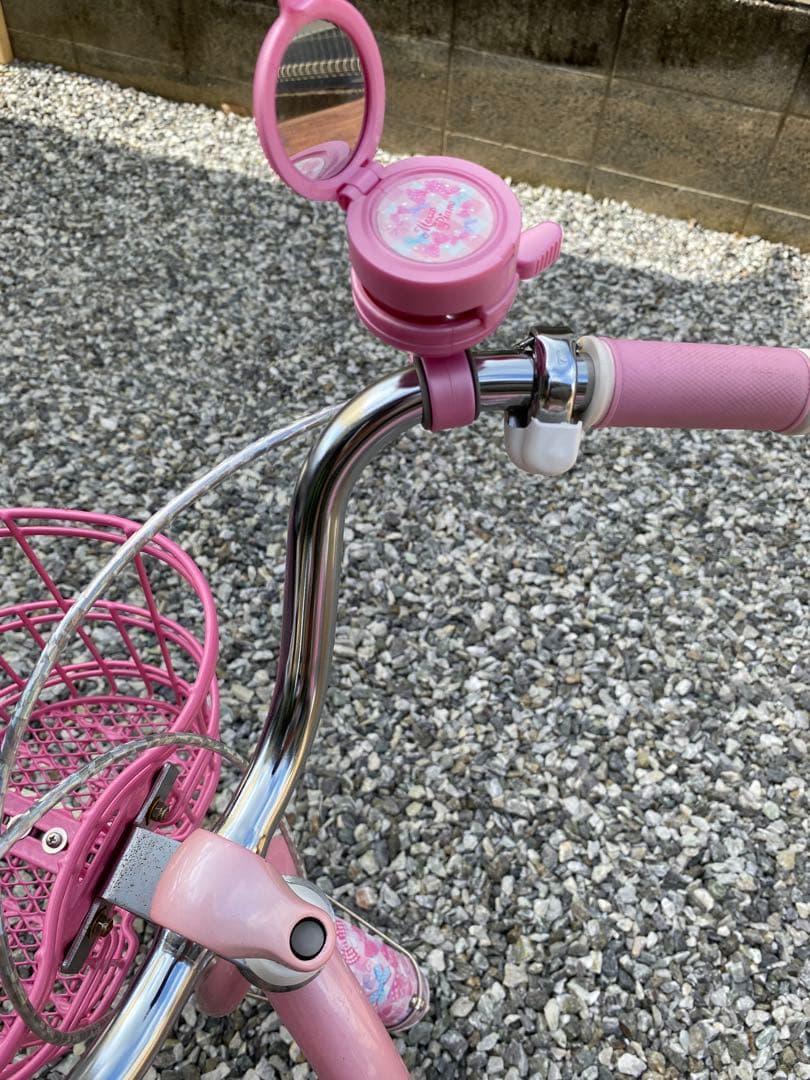 ピンク 幼児用自転車 フロントバスケット付き　16インチ