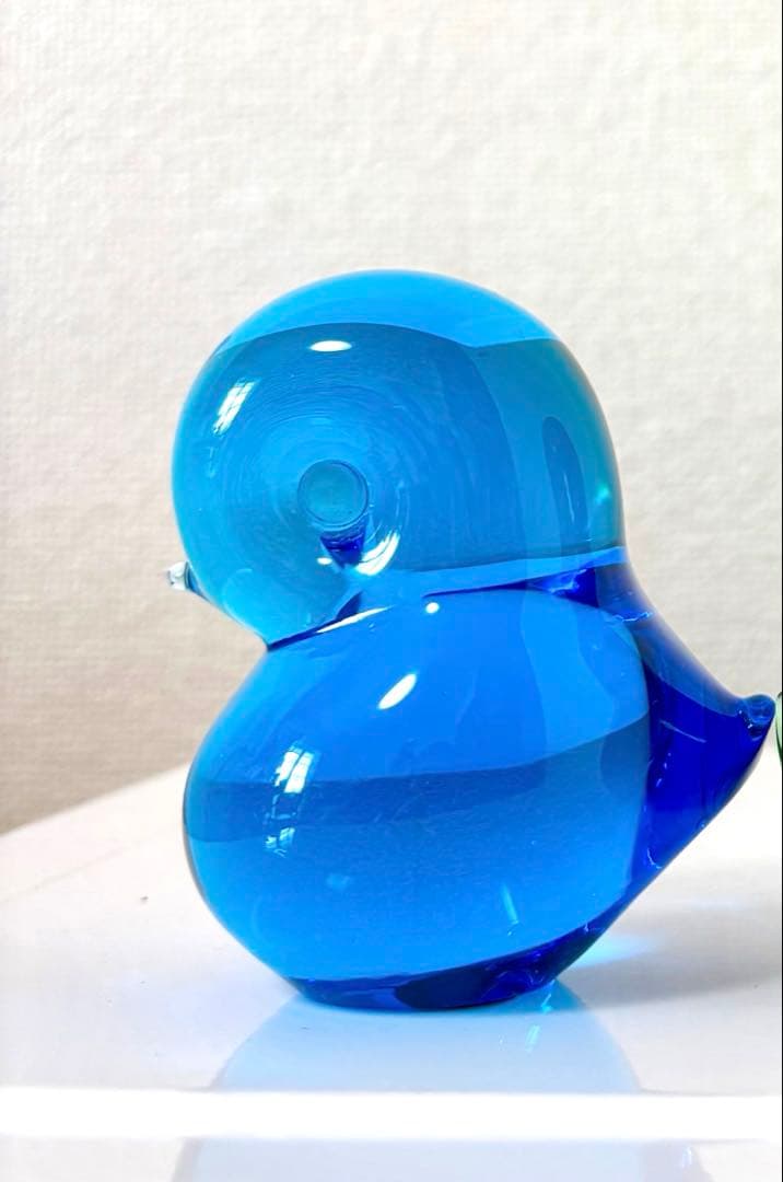 【FMkonstglasコンストグラス】ガラス製 鳥の置物 ペーパーウエイト