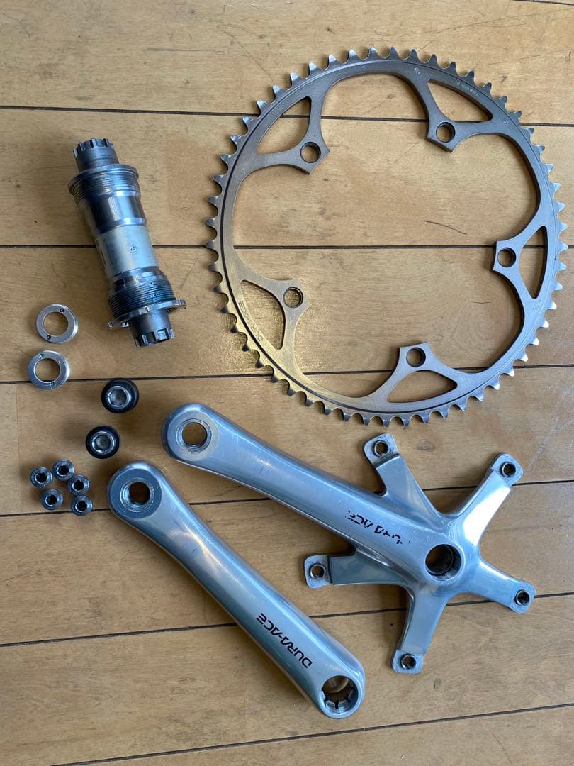njs Dura-Ace 165mm ピストクランクセット BB.チェーンリング