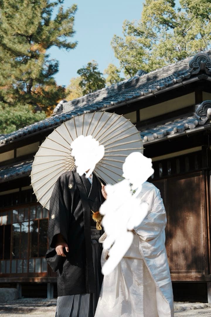 和傘　白　前撮り　白無垢　小物