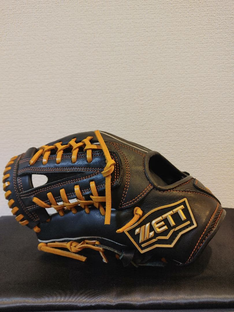 ZETT　軟式　少年用　左投げ　ブラック×タン　オールラウンド