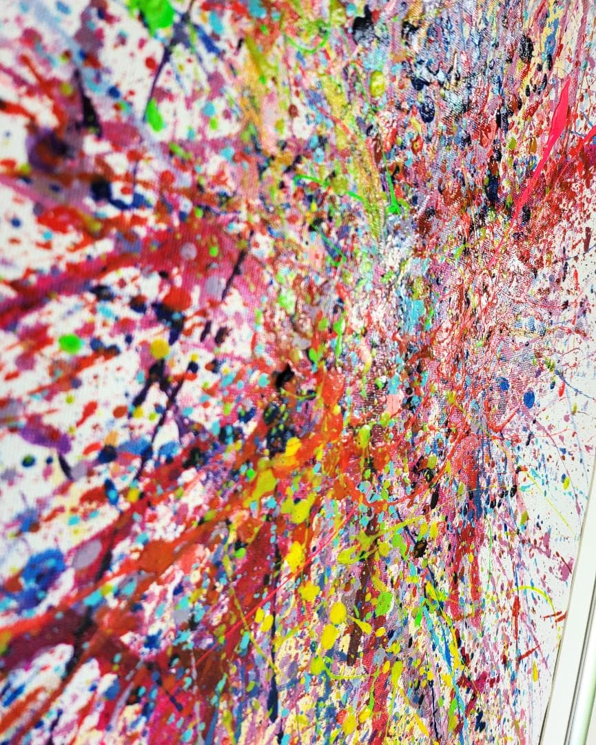 私たちの存在X / 抽象画 77×56㎝ B2 額縁セット 原画1点 モダン