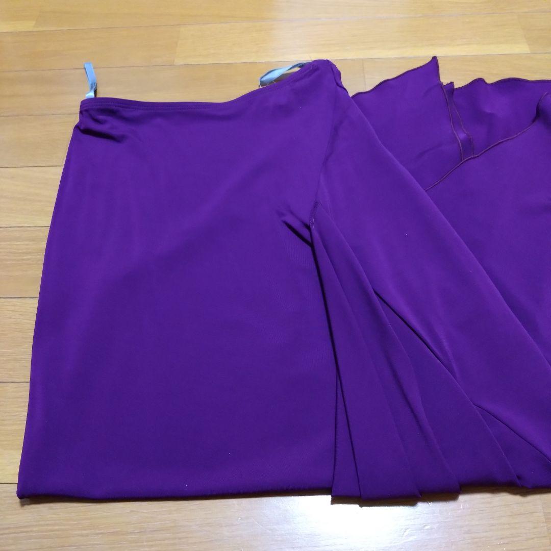 SALE☆チャコット　社交ダンス　パープル系 ドレープスカート 定価23100円