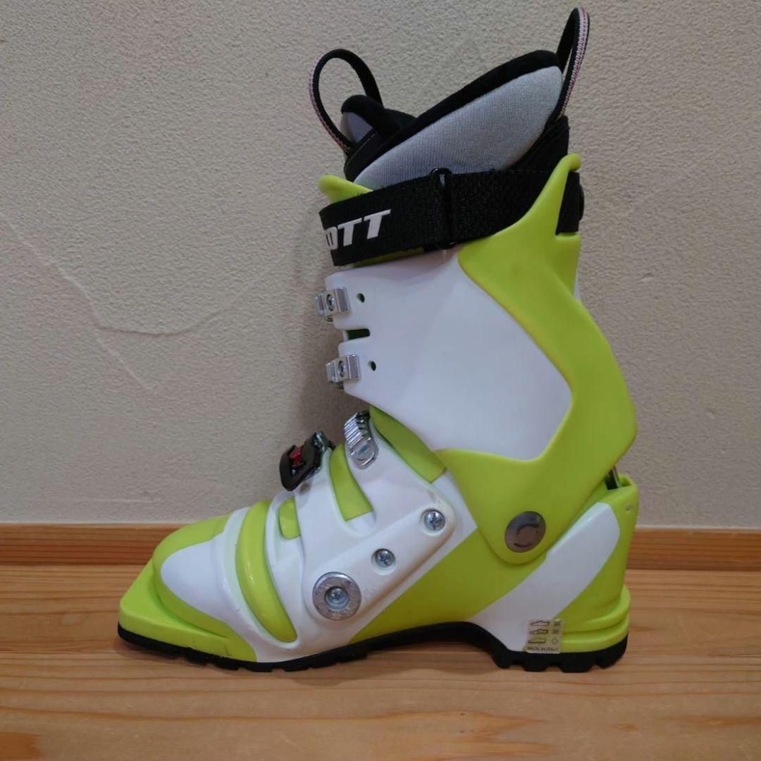 SCOTT テレマークスキーブーツ 白/黄緑