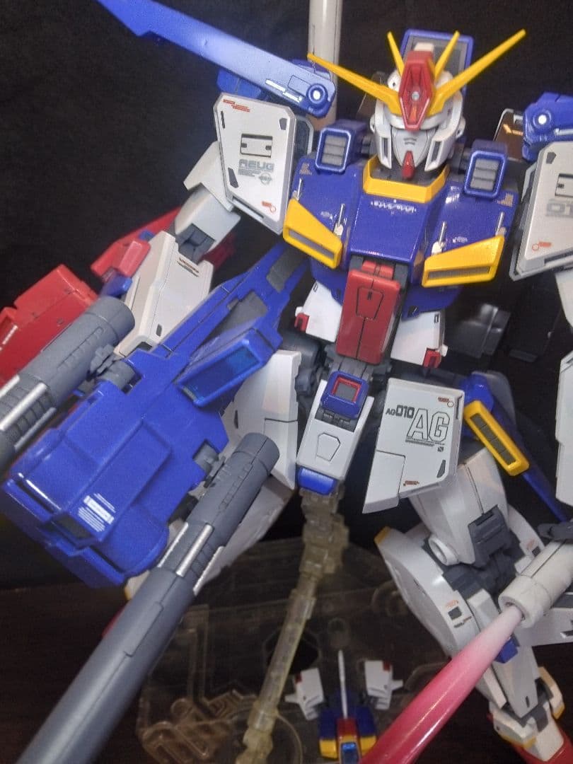 MG　ZZガンダムVer.Ka プレミアムデカール仕様　塗装完成品　説明書台座付