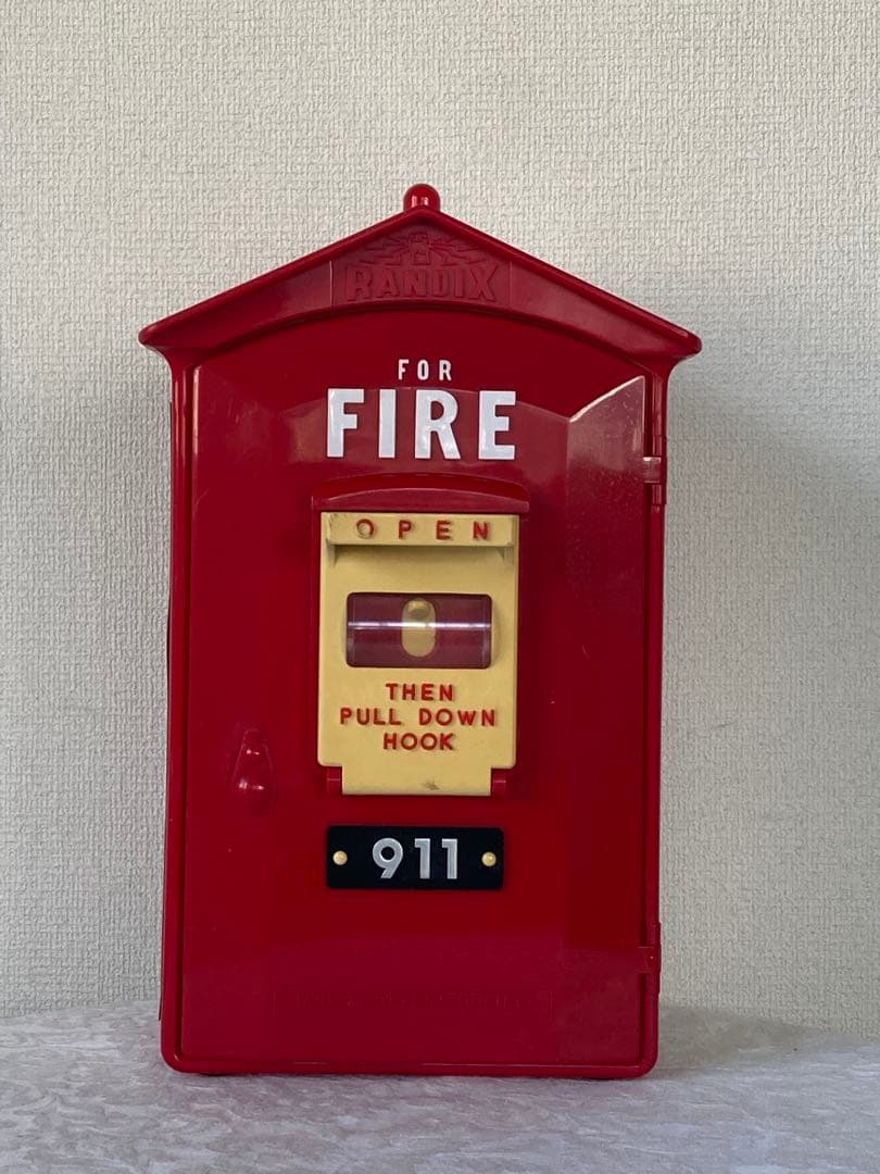 消防用電話ボックス 赤色 電話機付き！