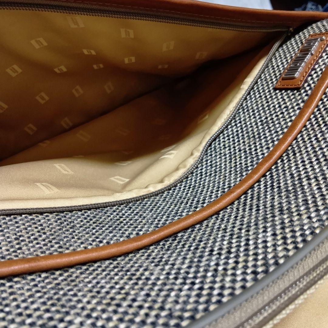 【美品】Hartmann ハートマン レザー ツイード ガーメントケース