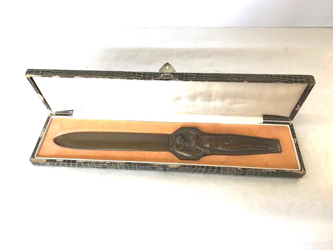 銅製:ペ-パ-ナイフ(母子像)