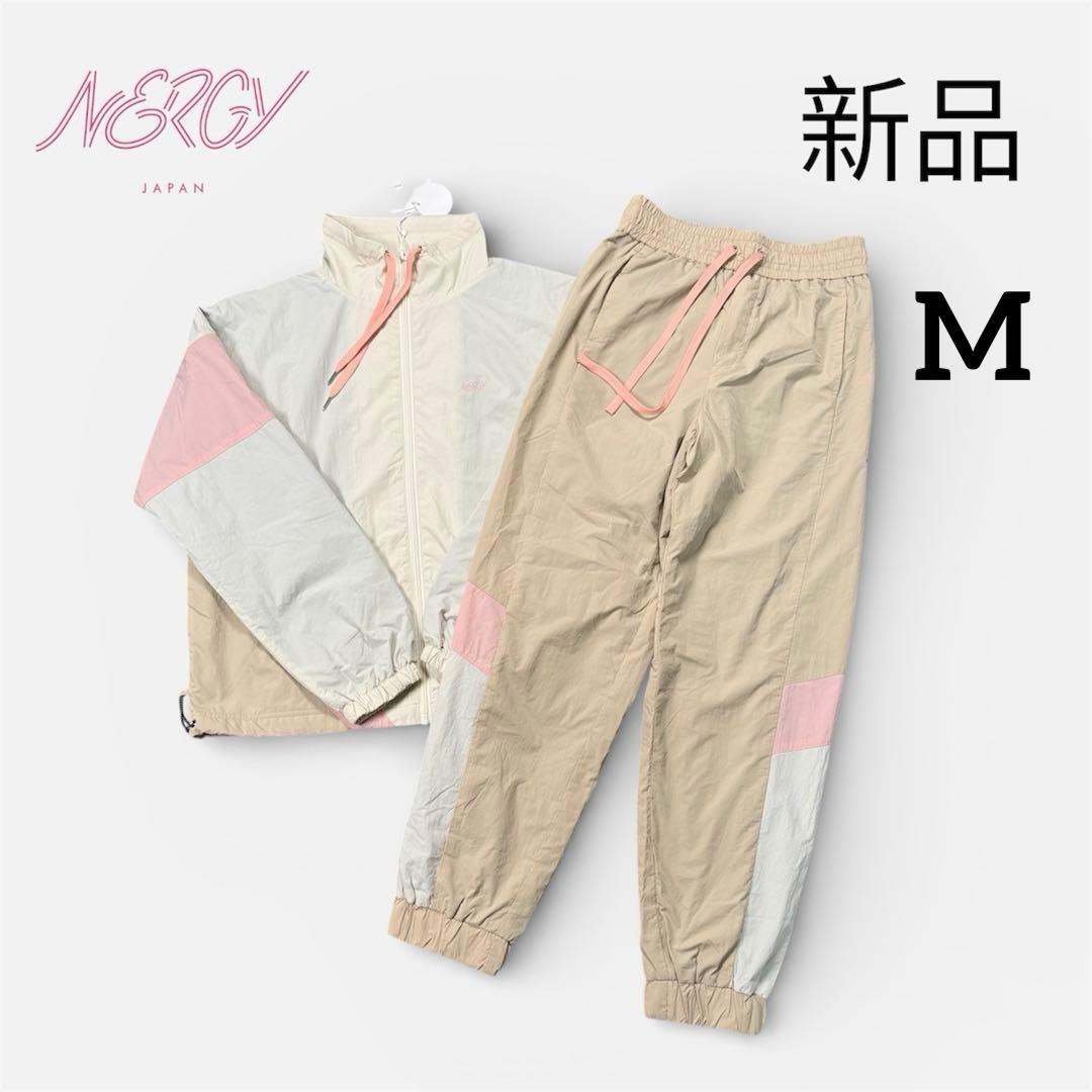 NERGY JAPAN レディース フィットネス 裏トリコット 上下セット M