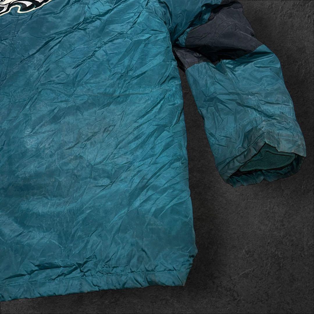 00s Reebok NFL オンフィールド 刺繍ロゴファー付き中綿ジャケット