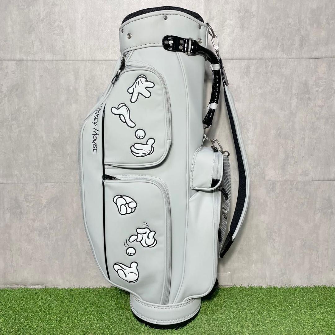 ディズニー ミッキーマウス Disney キャディバッグ ゴルフバッグ グレー