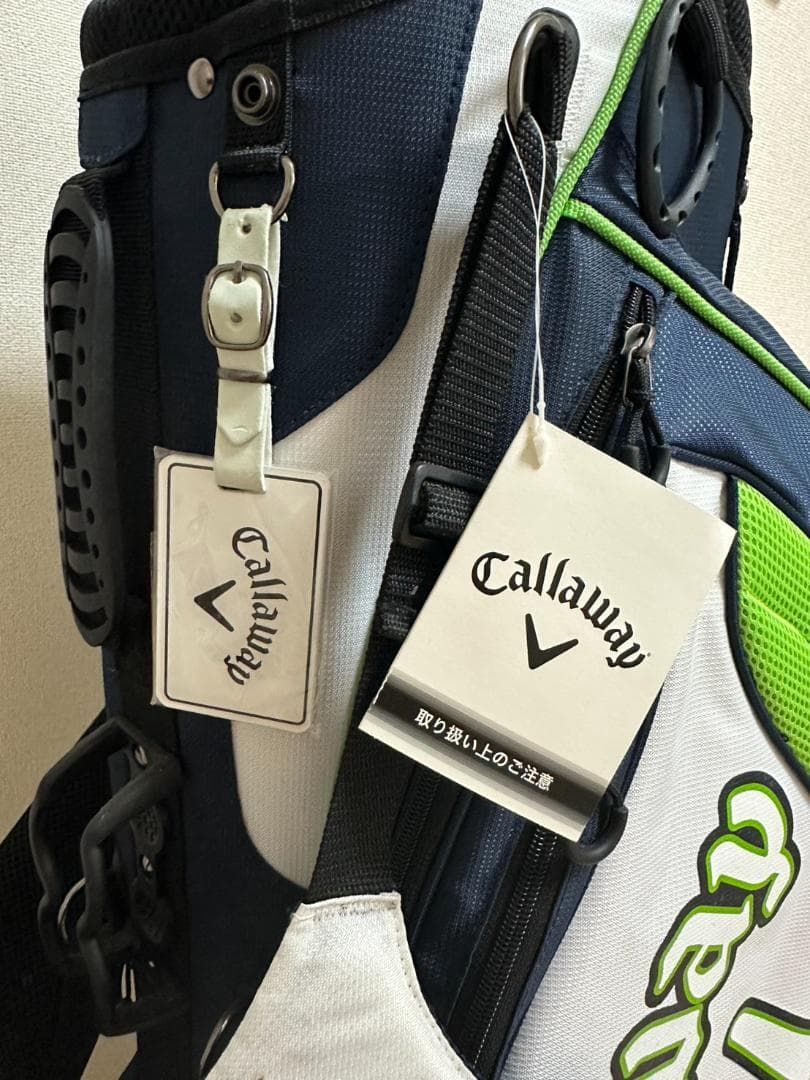 【未使用品・美品】Callaway キャディバッグ ネイビー/ホワイト/グリーン