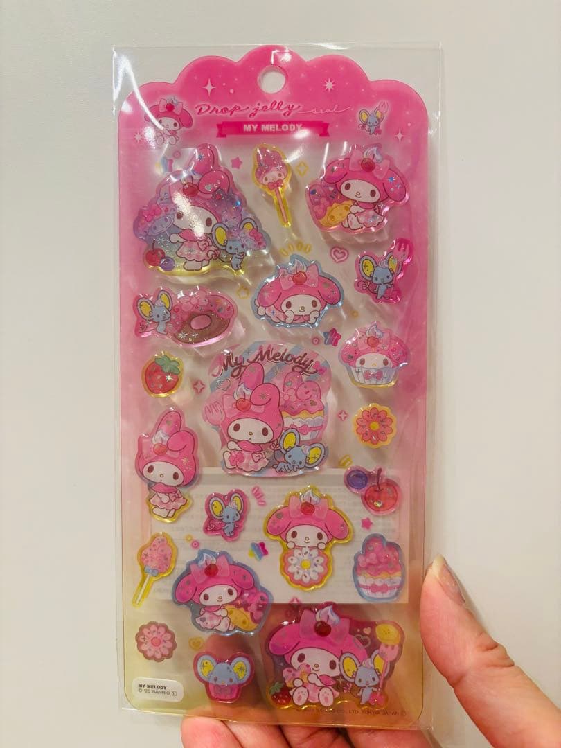 正規品 サンリオ キラキララインストーンシール ドロップジュエルシール ぷっくり