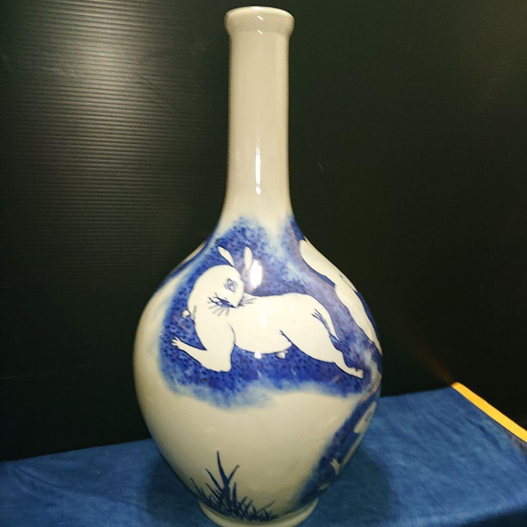 レトロ伊万里、特大染付徳利花瓶