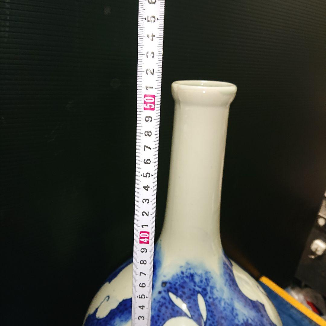 レトロ伊万里、特大染付徳利花瓶