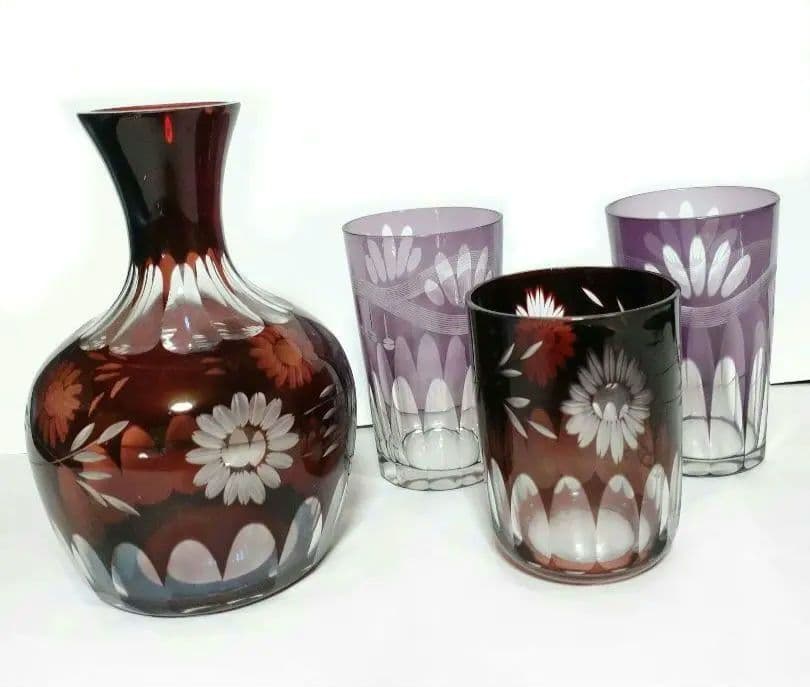 昭和レトロ 切子 グラス 水差し アンティーク コップ ヴィンテージ