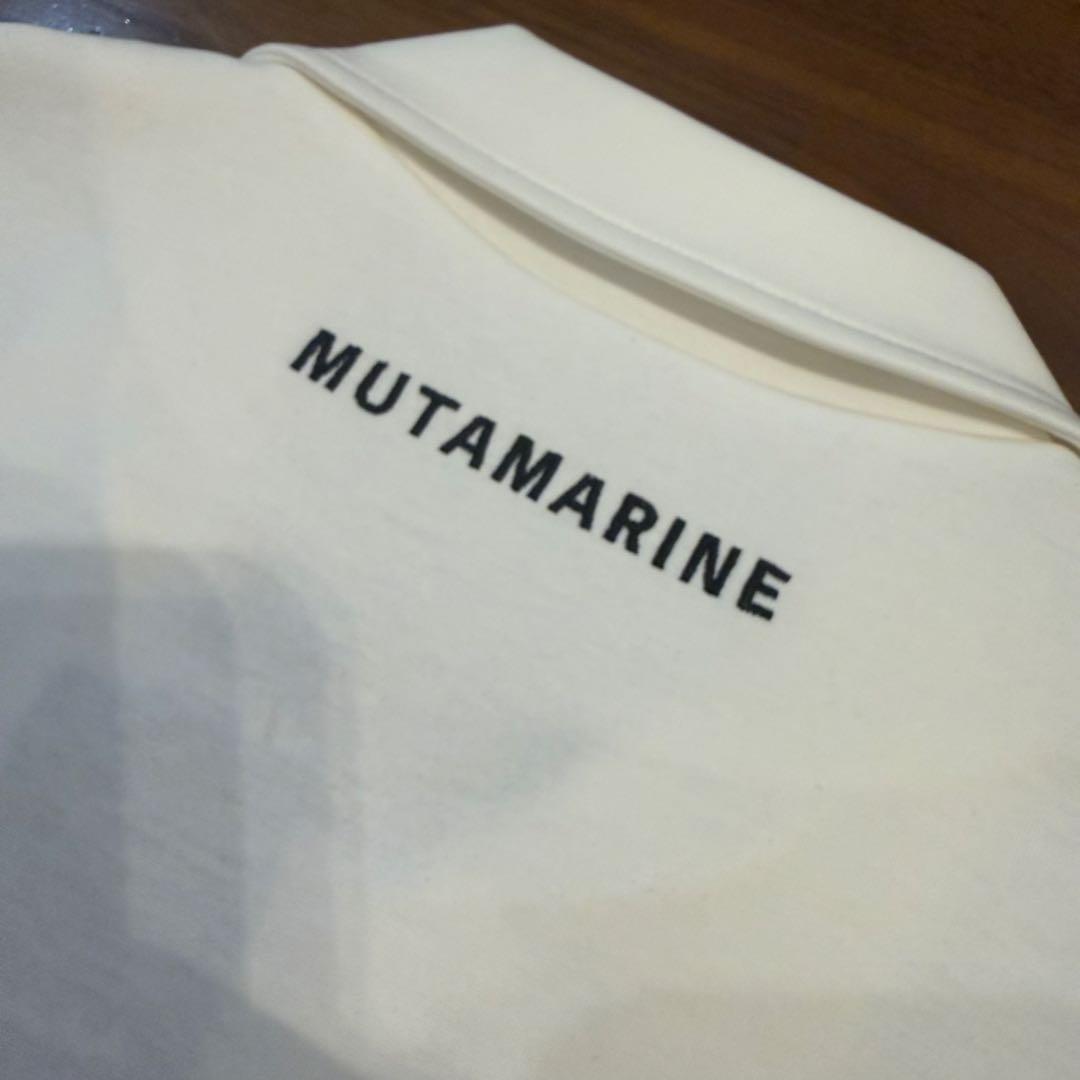 新品タグ付 ムータマリン セットアップ ポロシャツ ハーフパンツ 白×灰 L相当