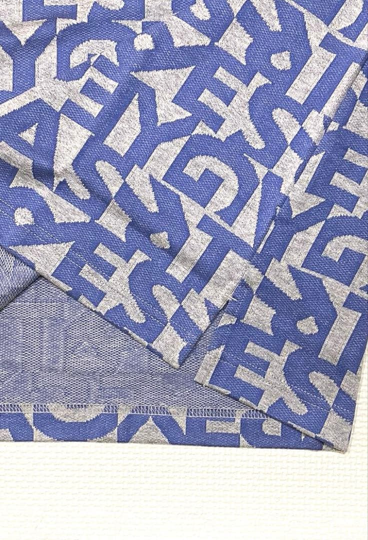 パーリーゲイツ ジャガード織 ランダムロゴ柄ポロシャツ（ブルー系／5）