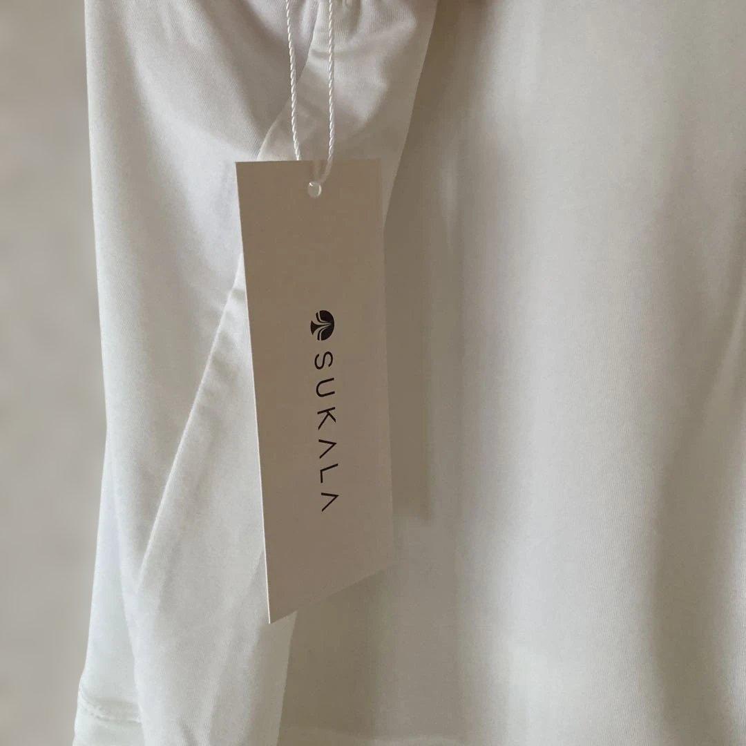 SUKALAプリーツタンクトップ　L ホワイト