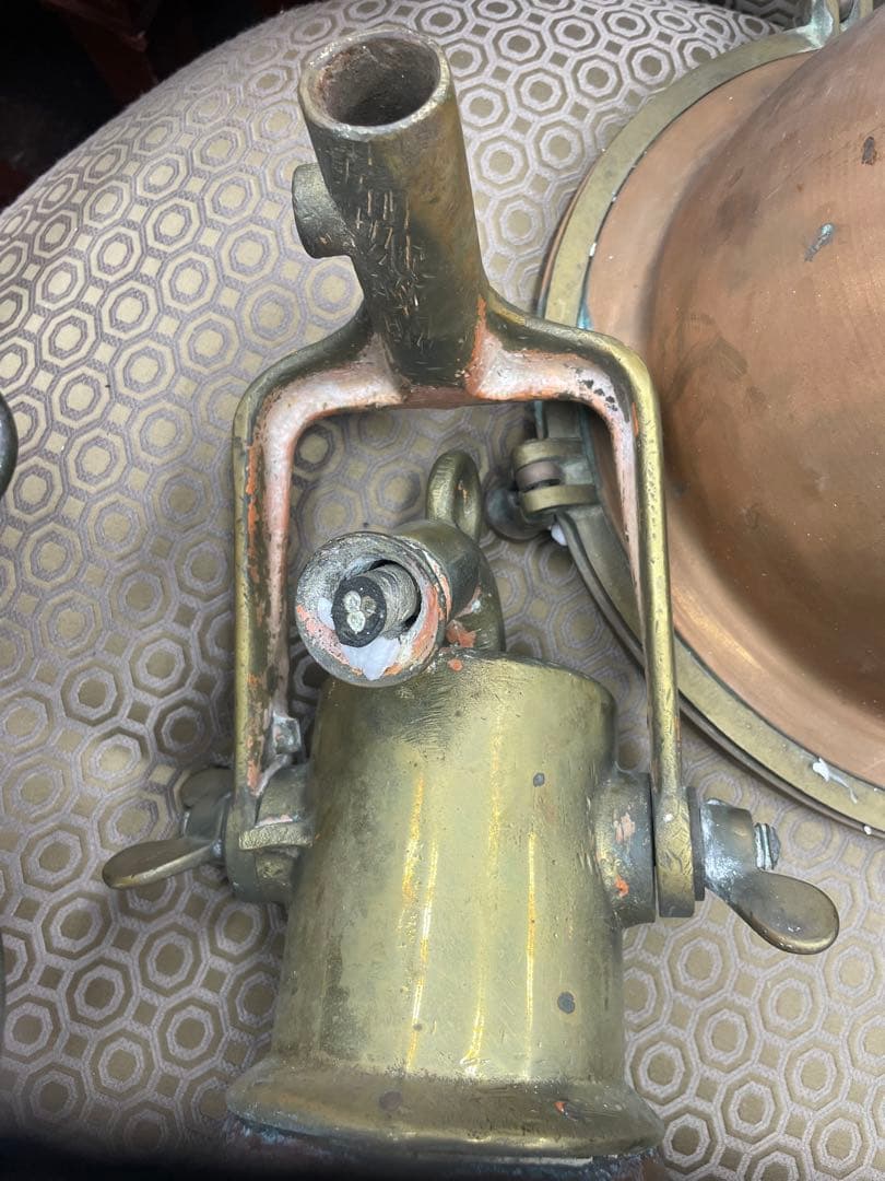 真鍮製ポートホールランプ　アンティーク品