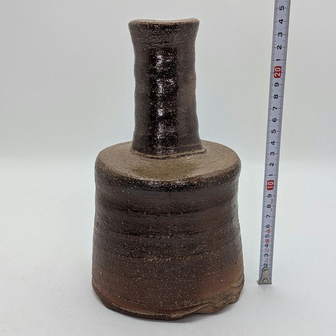 越智龍一 備前焼 花入 用心箱合布 花器 花瓶 フラワーベース 花生 一輪挿し