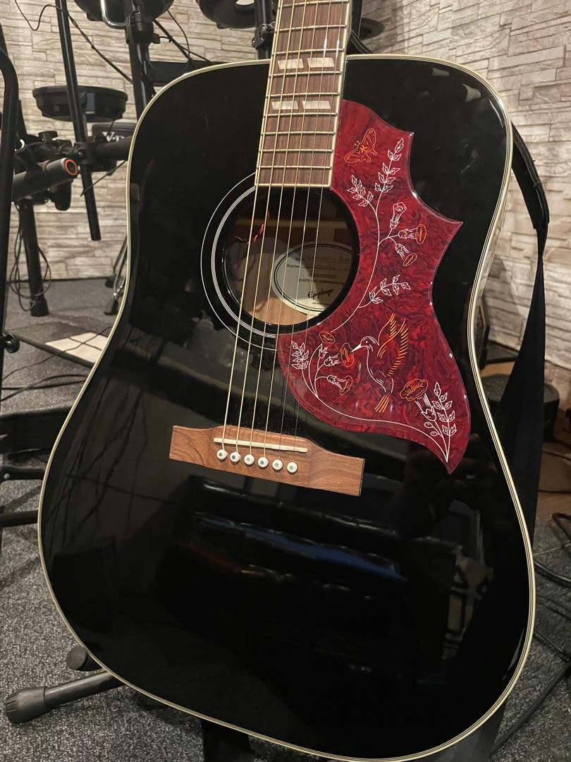 Epiphone hummingbird エレアコ　ブラック（手渡し可能）