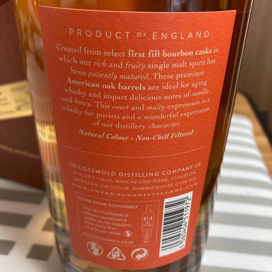 コッツウォルズ　バーボンカスク　カスクストレングス　59.1%