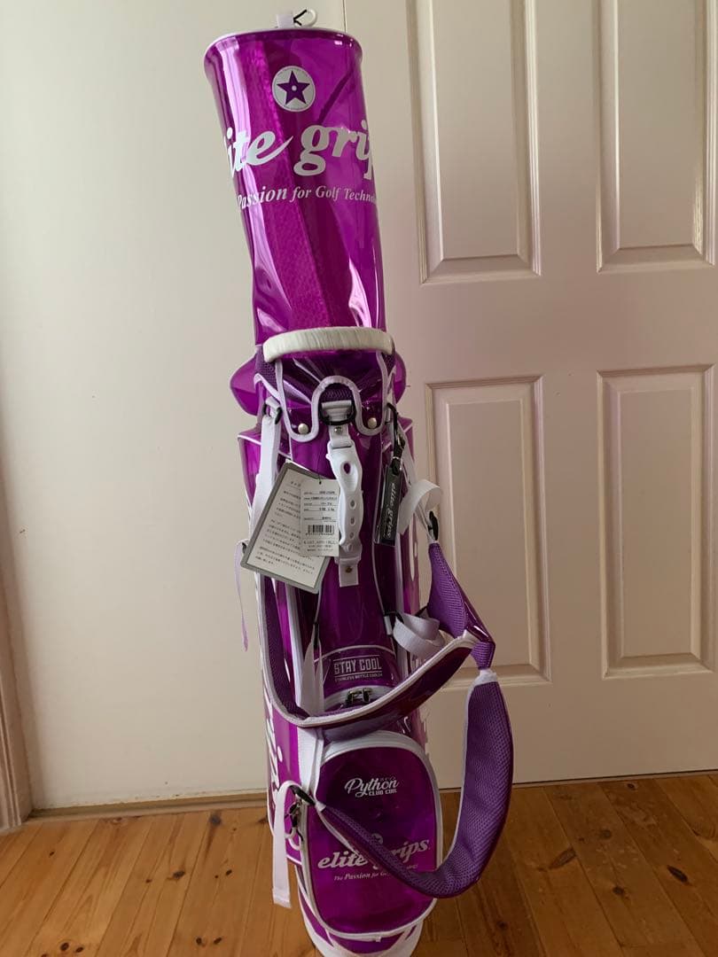 【新品タグ付き】エリートグリップ キャディバッグ&ミニトート クリアパープル
