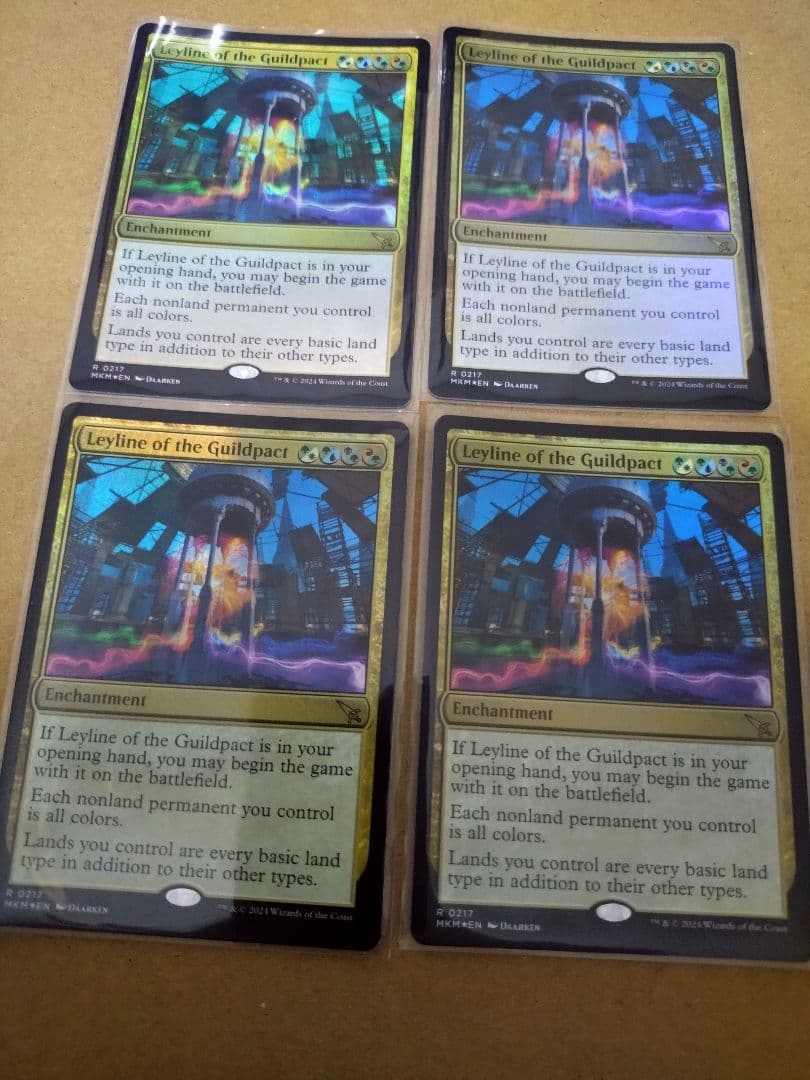 MTG ギルドパクトの力線 foil  英語4枚セット