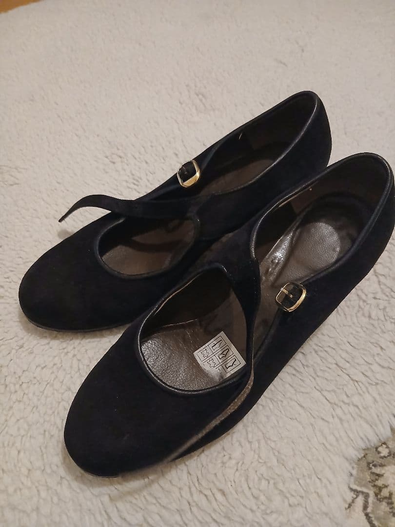 フラメンコシューズ　ガジャルド5.1/2　スエード黒