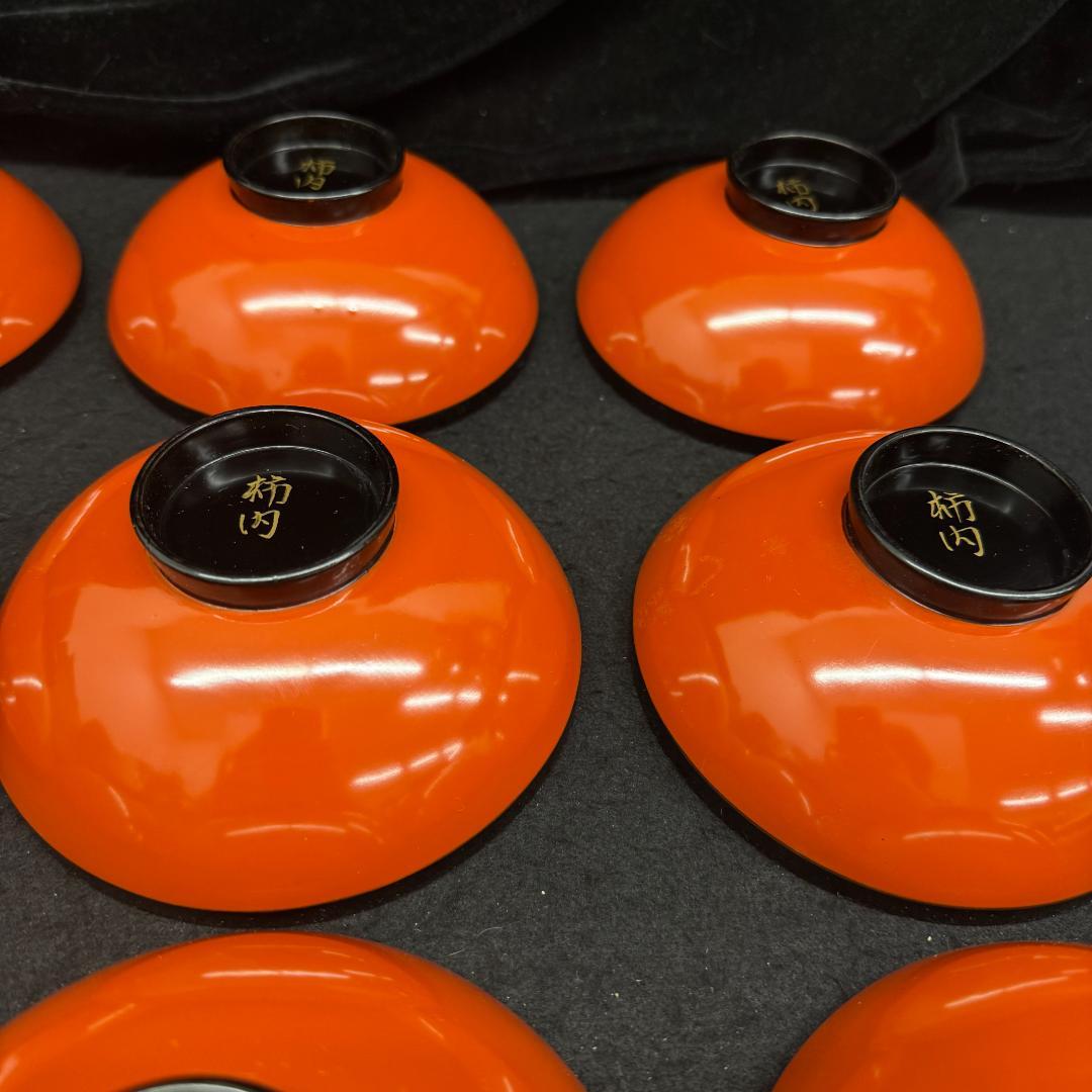 輪島塗　吸い物椀　10客(木箱付)