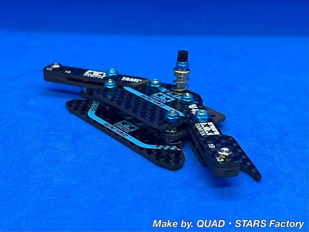 【ミニ四駆・MS用】1軸リヤアンカー　J-CUP2021／カーボン　19mm対応