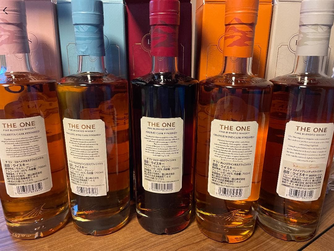 10月末まで特価 レイクス　THE ONE ウイスキー5本＆スチールボネット