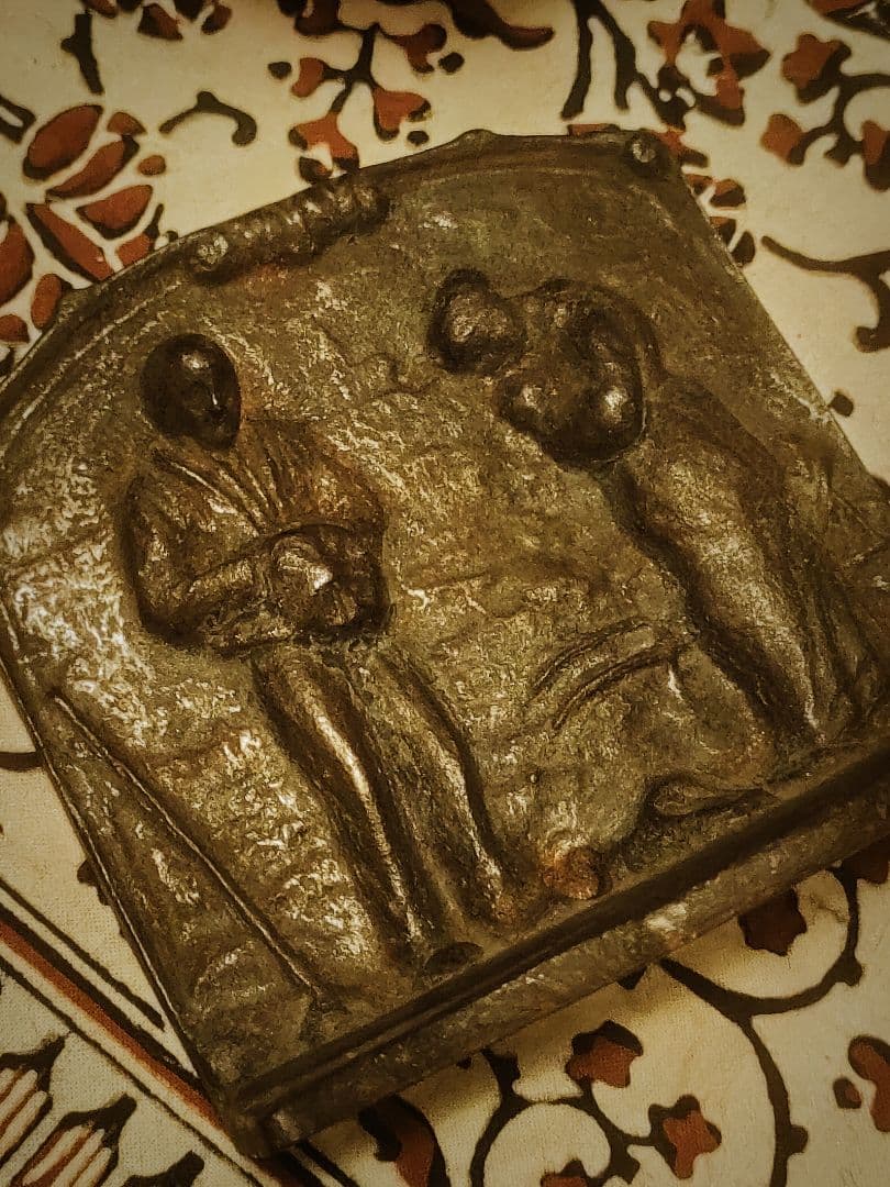 【極希少・海外】画家ミレー『晩鐘』　アンティークブックエンド　本立て　鉄製　置物