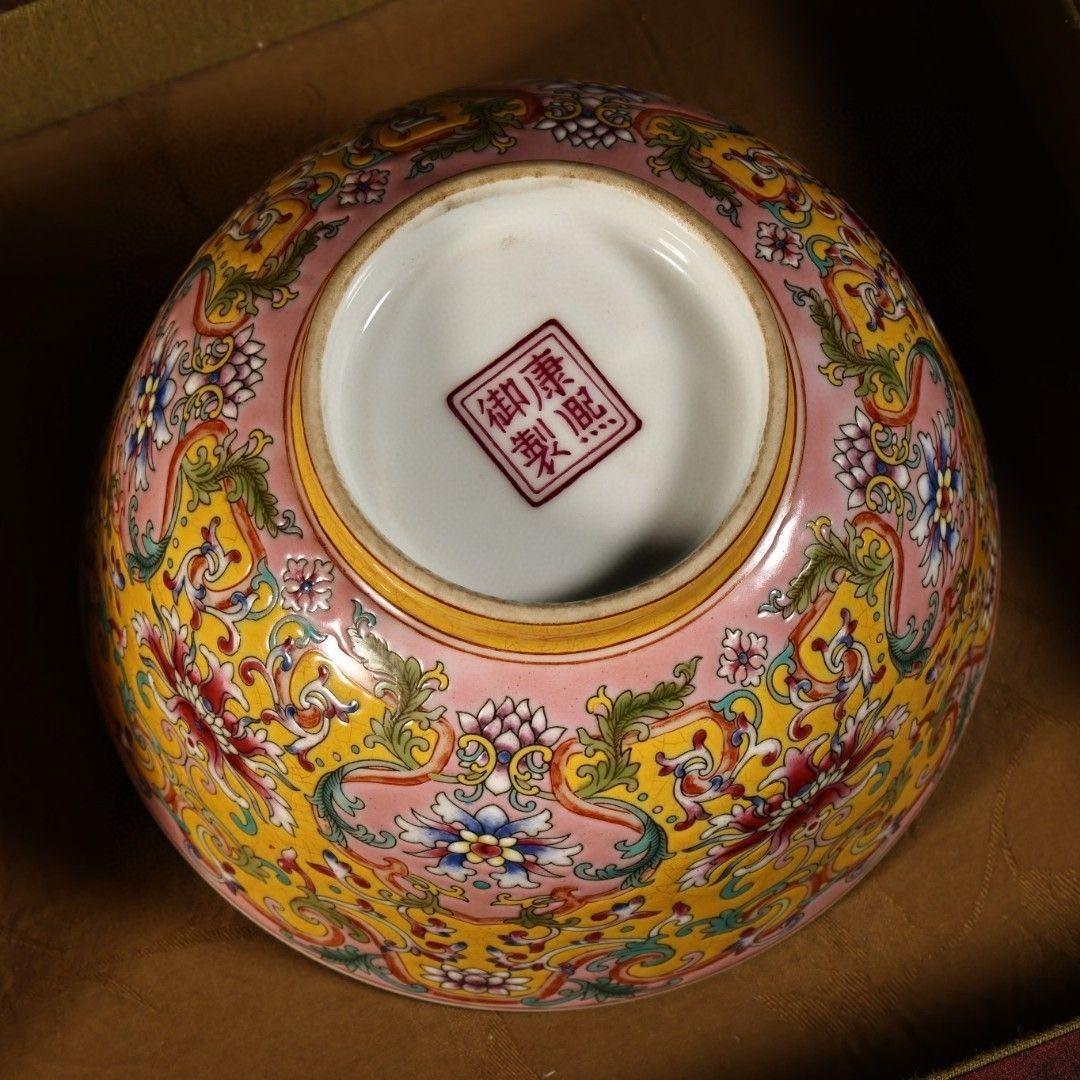 中国古美術 唐物旧蔵 大清雍正年御製粉彩　官窯茶碗ペア　開運中国骨董 大珍品希少