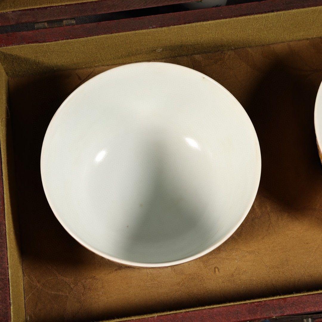 中国古美術 唐物旧蔵 大清雍正年御製粉彩　官窯茶碗ペア　開運中国骨董 大珍品希少