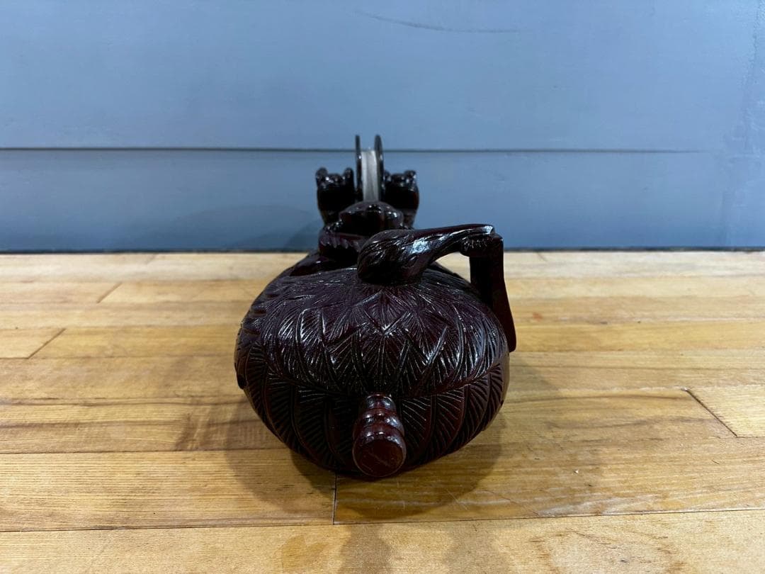 巨大墨壺 彫刻墨壺 墨壺 墨つぼ すみつぼ 木製 大工道具 道具 RW181