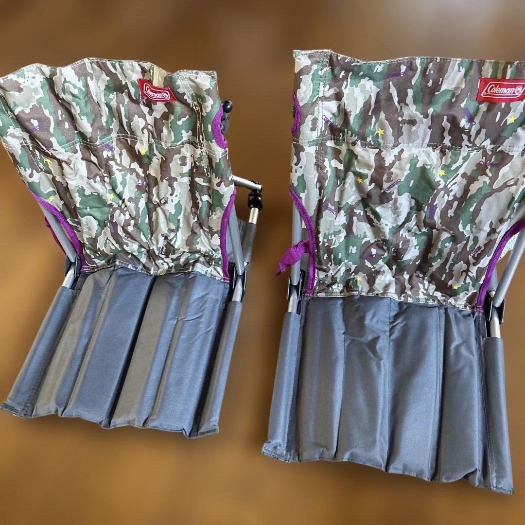 Coleman アウトドアチェア 迷彩柄 2脚セット　コンパクト　アルミフレーム