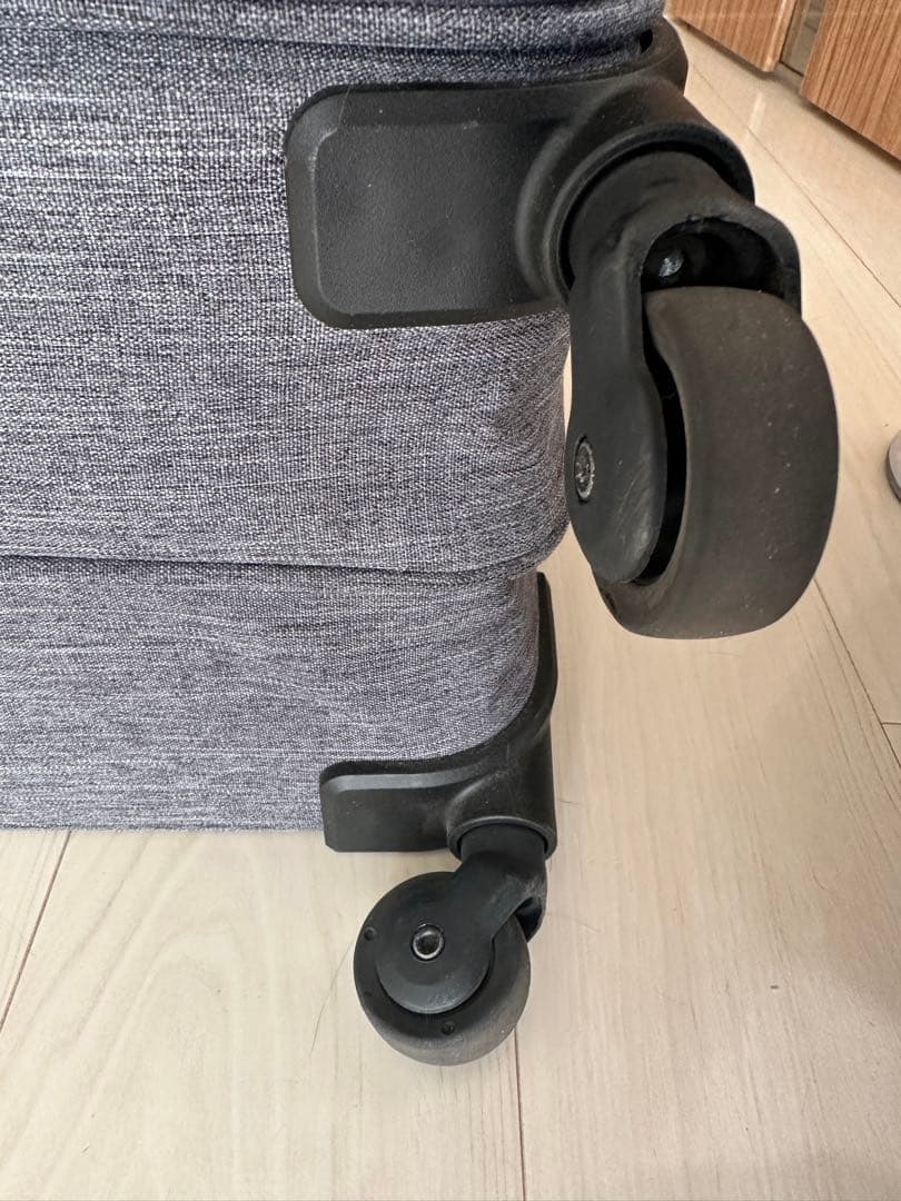 無印良品 キャリーケース 半分の厚みで収納できる スーツケース Lサイズ グレー