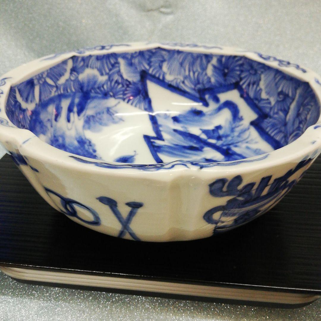 江戸時代中期～後期幕末頃美品信州蔵出三階菱窓絵染付約２０センチサイズ時代陶磁器