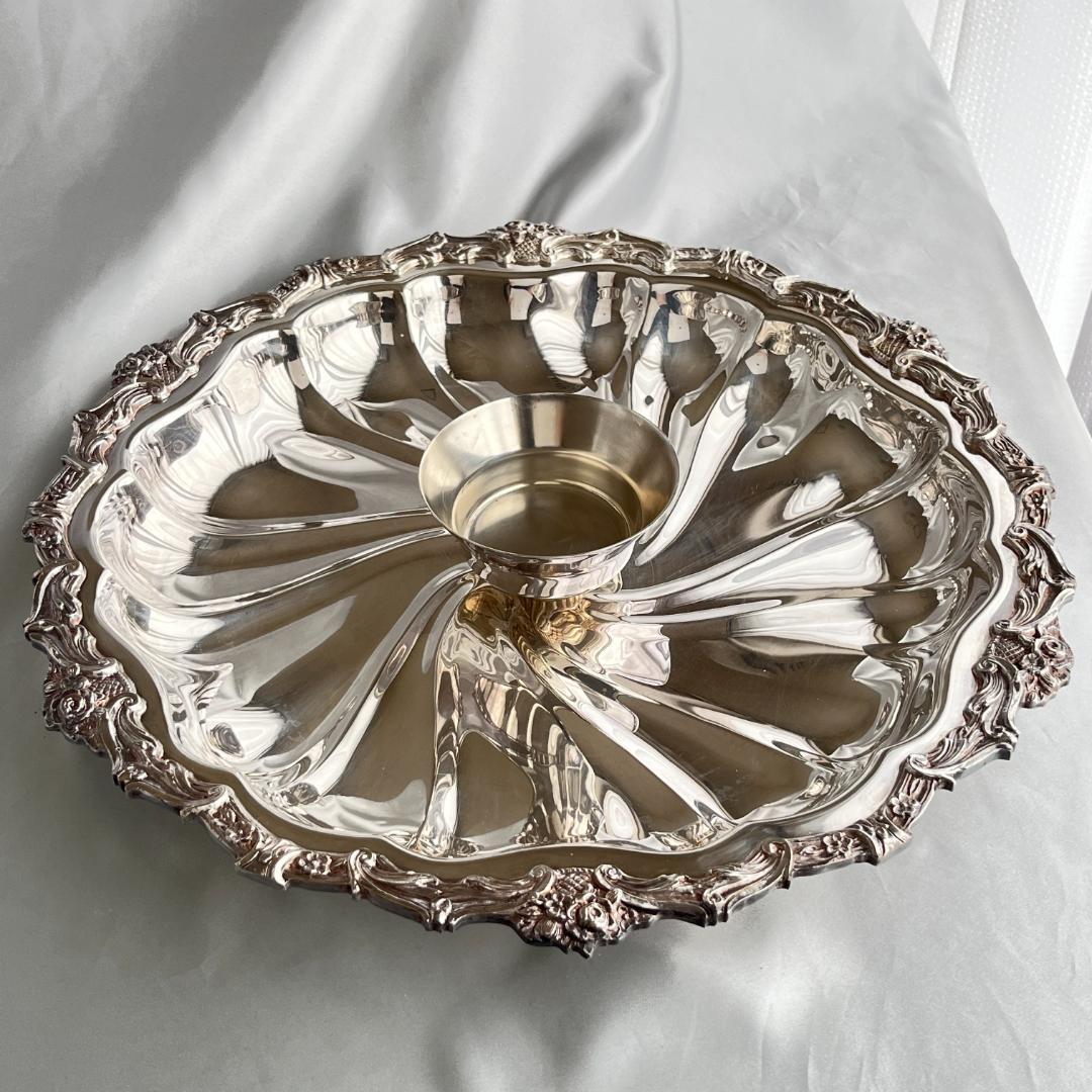 【Crown Silver Co】 オードブルサーバー 直径40cm！！