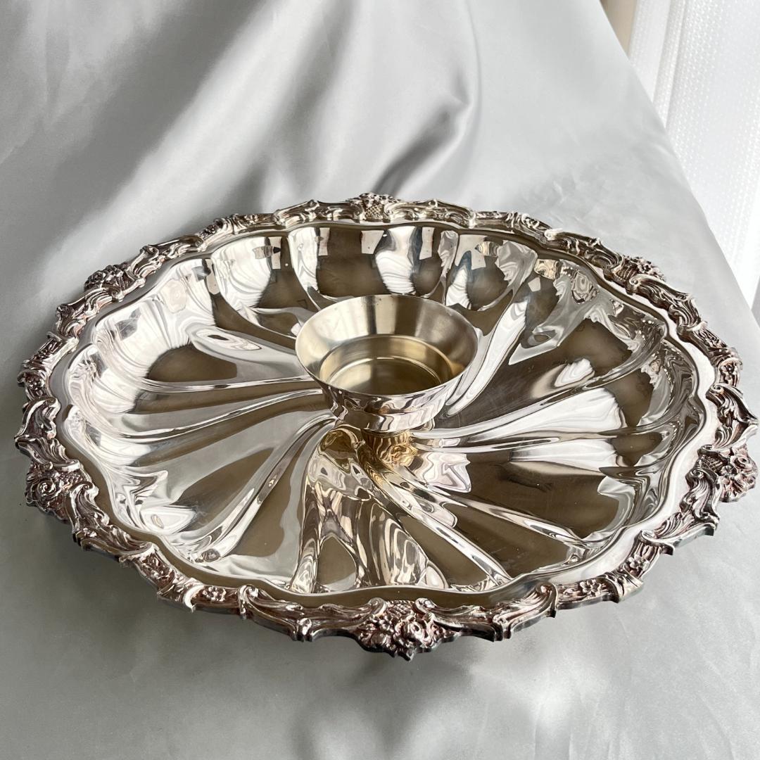 【Crown Silver Co】 オードブルサーバー 直径40cm！！